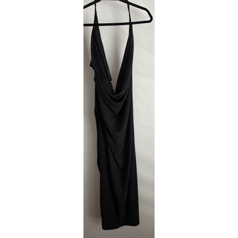 FP Beach Midi Dress XS Black Strappy Boho Casual Sundress Slip Gown